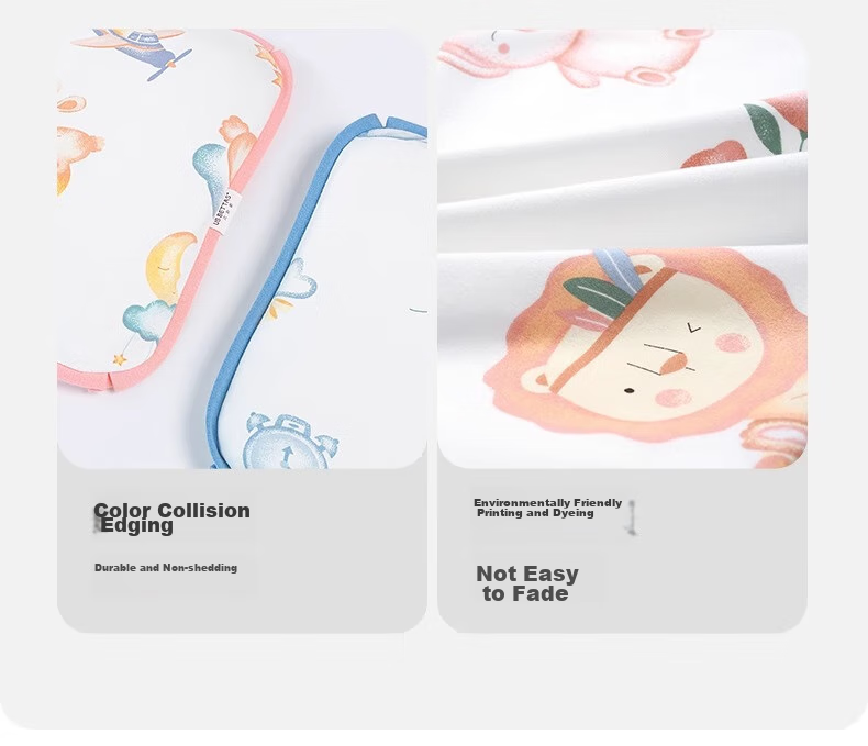Beitaisi Cloud Pillow, Baby Pillow for 0-1 Year Olds, Sweat-Absorbing Breathable Gauze, Ten-Layer Pleated Fabric, Anti-Colic Pillowcase, Dreamy Floral Patter 22