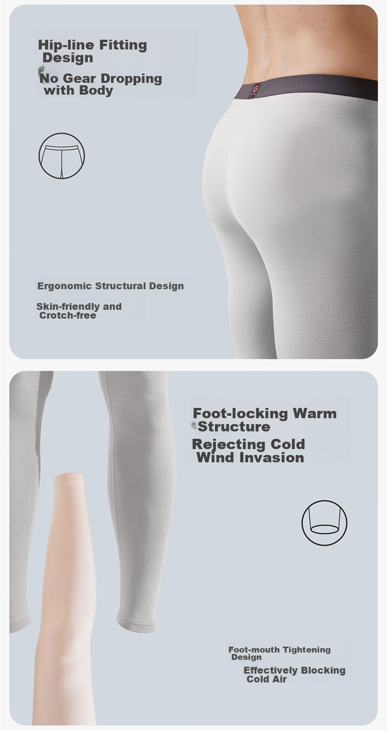 Yuejili Women's Thin High-Waist Thermal Underwear, Antibacterial Moisture-Wicking Warm Base Layer Pants for Cold Protection And Comfort, Mother's Day Gift 10
