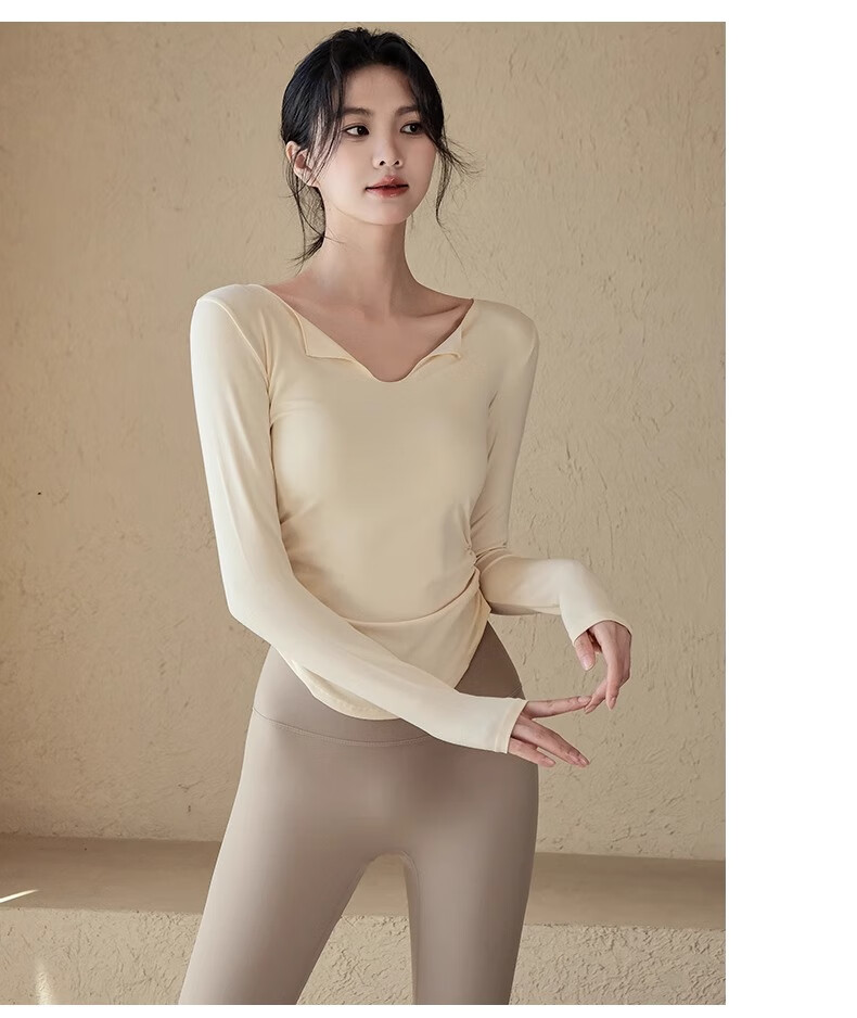 ACKDCS Yoga Top for Women, Slimming High-Elasticity Outer Wear Sports Top, Dance Pilates T-Shirt, Running Fitness Top 6