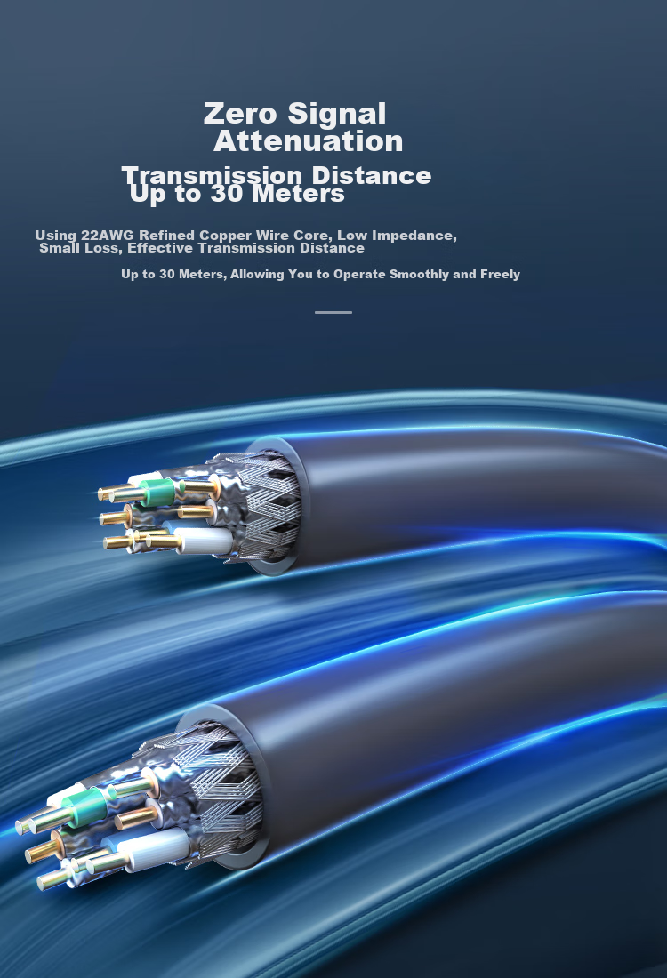 CHOOSEAL (CHOSEAL) Cat8 10G Double-Shielded Engineering-Grade E-Sports Level 0.64mm CAT8 High-Speed Network Cable, 40G Pure Copper Core POE Power Supply Home Security Box Cable 100 Meters QS2680A 5