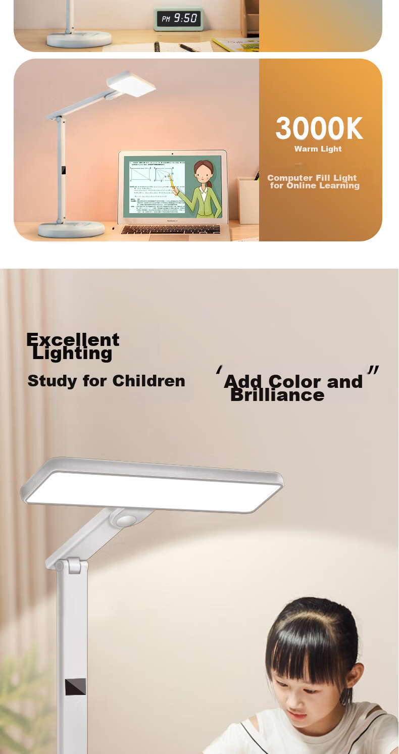 Jingqian Desk Lamp, Eye Protection Light for Students And Children, Full Spectrum Lamp, Specialized for Study, Reading Light, Dormitory Bedroom Bedside Lamp 4