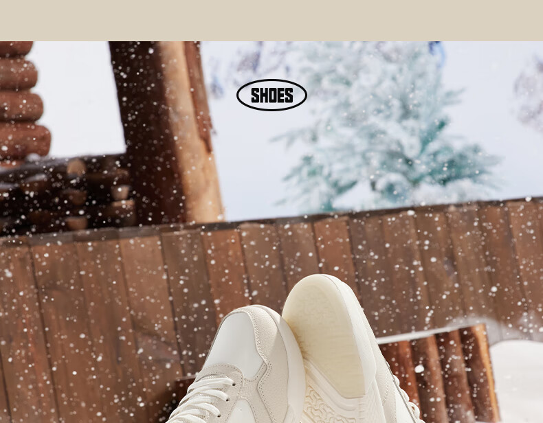 361° Women's Sports Shoes, Autumn And Winter High-Top Warm Fleece-Lined Heightening Casual Sneakers, Style 682146606A-1 23