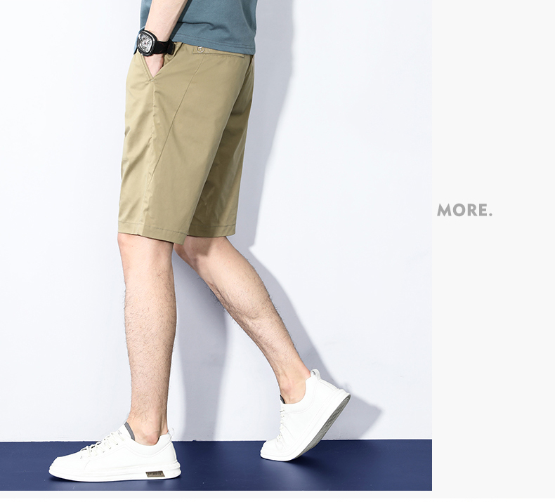 ROMON Men's Shorts, Summer, Large Size, Cotton, Elastic, Breathable, Casual Five-Point Shorts, Men's Clothing, CC2113, Black, Size 31 4