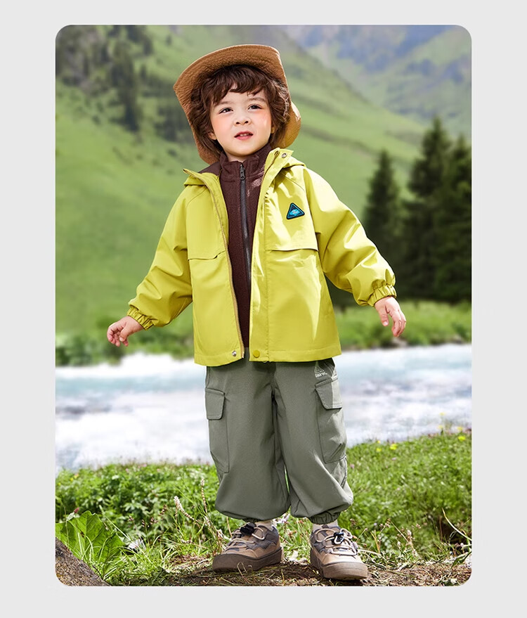 Ciciibear [Triple Protection] Ciciibear Boys' Outdoor Jacket for Children, Spring Autumn Winter Style 2024 New Model, Baby Three-In Waterproof 9