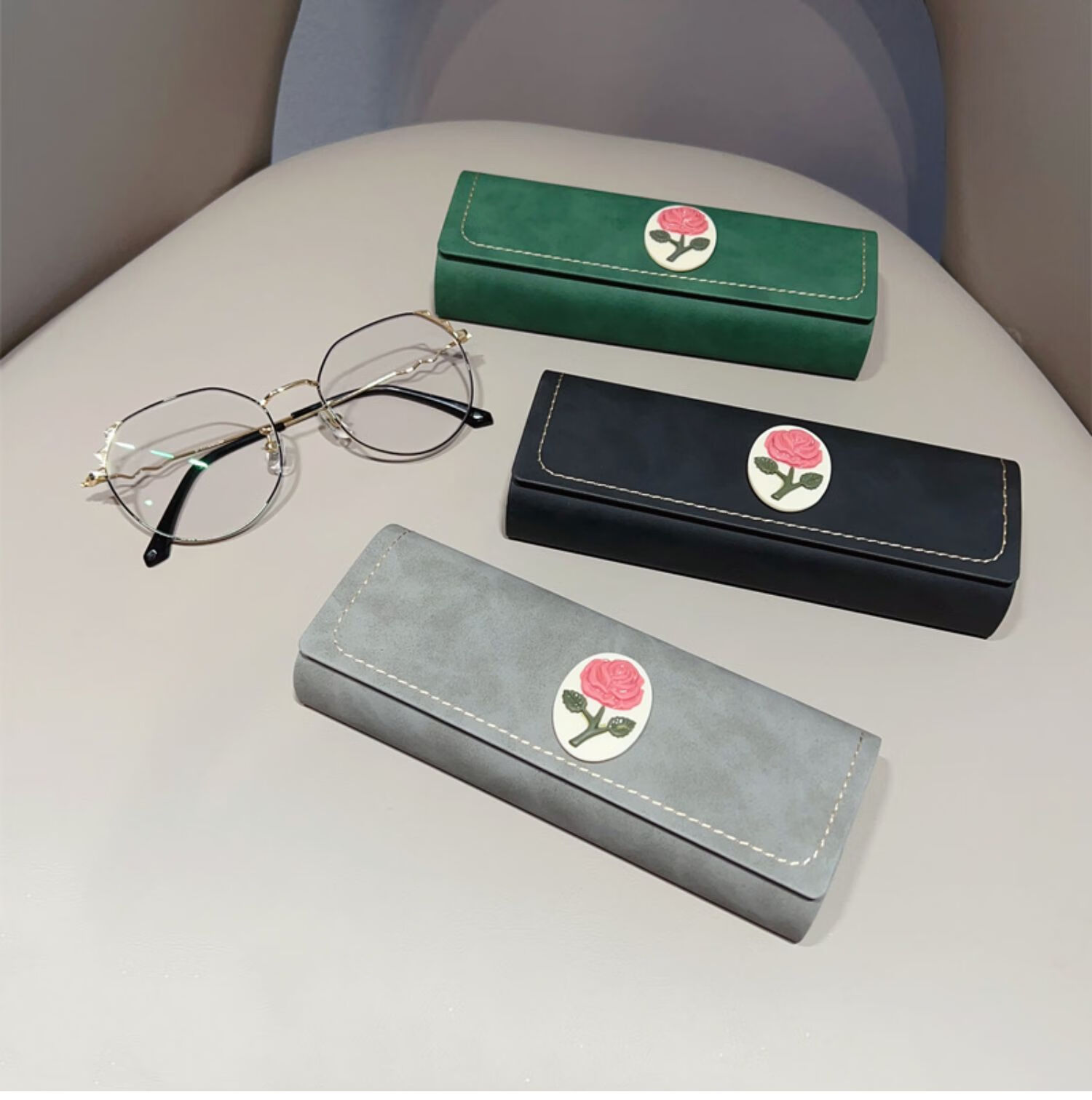 Fanyejia Retro-Style, Durable Portable, Fresh And Elegant Frame, Myopia Glasses Case, High-End Student Sunglasses Storage Box 8
