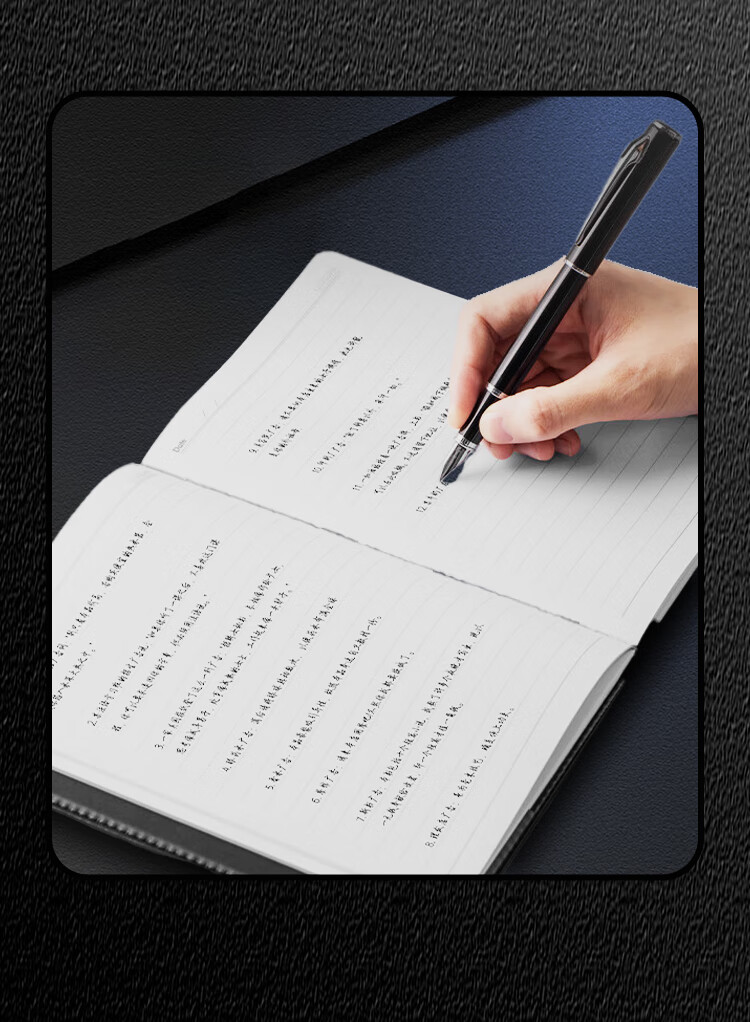 TANGO 16K Classic Business Leather Notebook Simple Black 80 Sheets Soft Touch Journal Office Diary Meeting Notes Lesson Plan Customizable 8