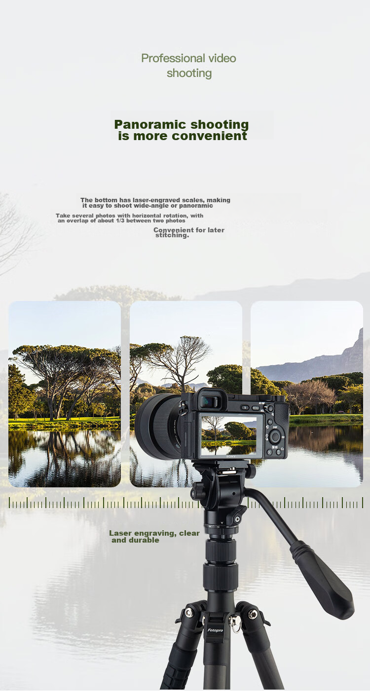 Fotopro MH-2L with Built-In Level Bowl Base, Akar Standard, Camera Mirrorless Video Shooting Hydraulic Damping Camera Gimbal, Black 13