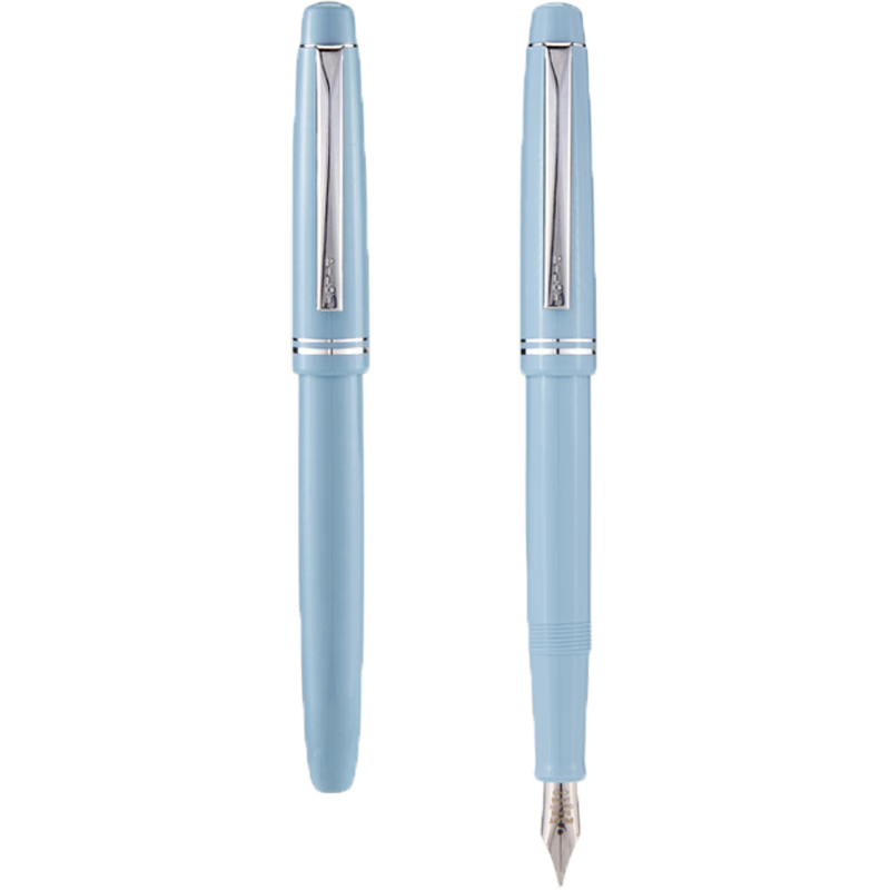 PILOT 78G Fountain Pen for Primary School Students Grades 3-6, Calligraphy Practice, Adult High-Quality Signature Pen, Stationery Gift Box Set, Italian Style Series, Blue-Gray F Nib