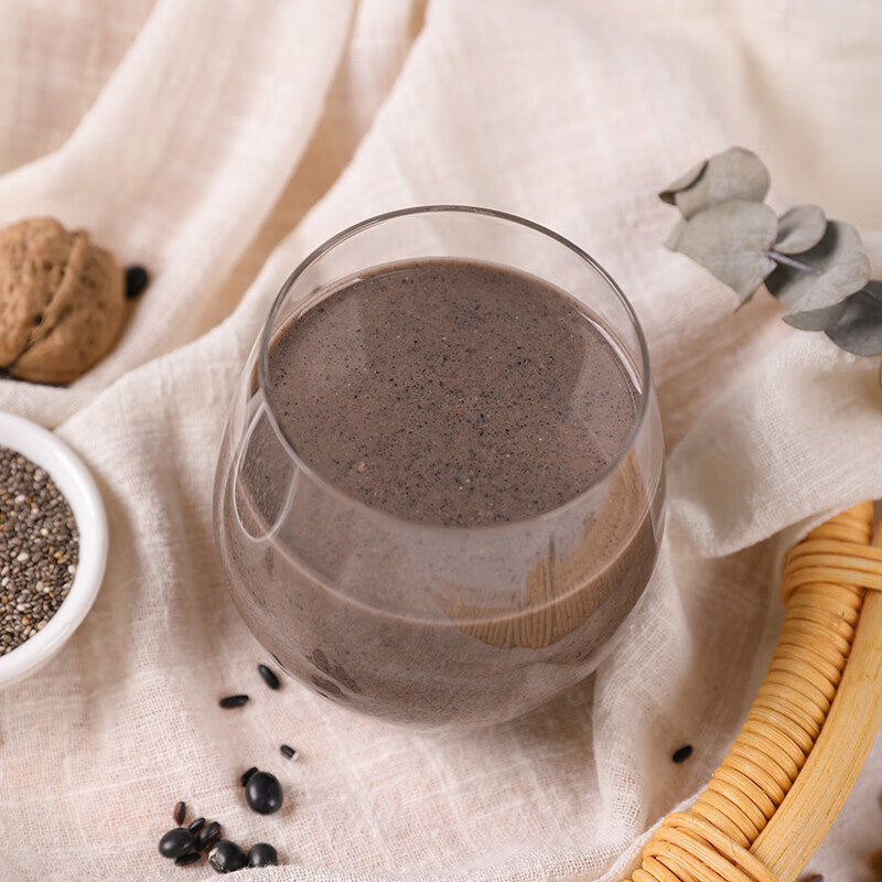 燕之坊黑芝麻桑椹核桃黑豆粉500g代餐粉速食懒人饱腹食品黑芝麻