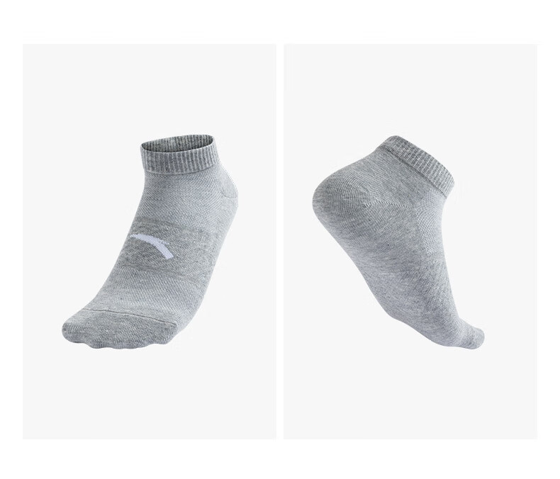 Anta Socks [3 Pairs] Sports Short Socks Comfortable Antibacterial Sweat-Absorbing Breathable Running Basketball Socks Unisex 26