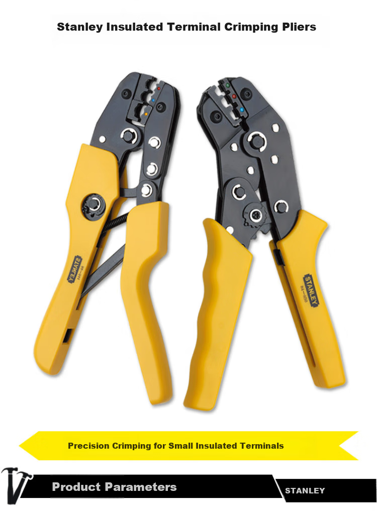 STANLEY A Series Insulated Terminal Crimping Pliers, 0.5-6mm² Wire Connector, Cable Clamp, Terminal Pliers, 84-844 1