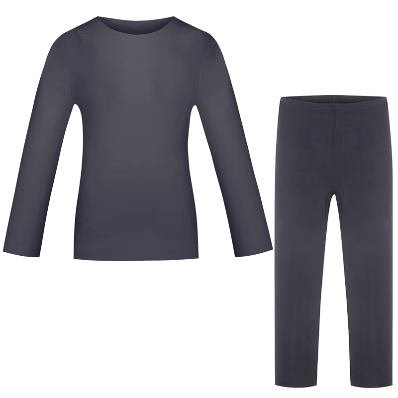 AIMER KIDS Thick Warm Boys' Thermal Underwear Set Carbon Black Size 150