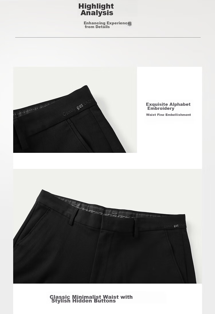 HLA Men's Dress Pants, Light Business Fashion Series, Large Size Slim-Fit Trousers for Me 3