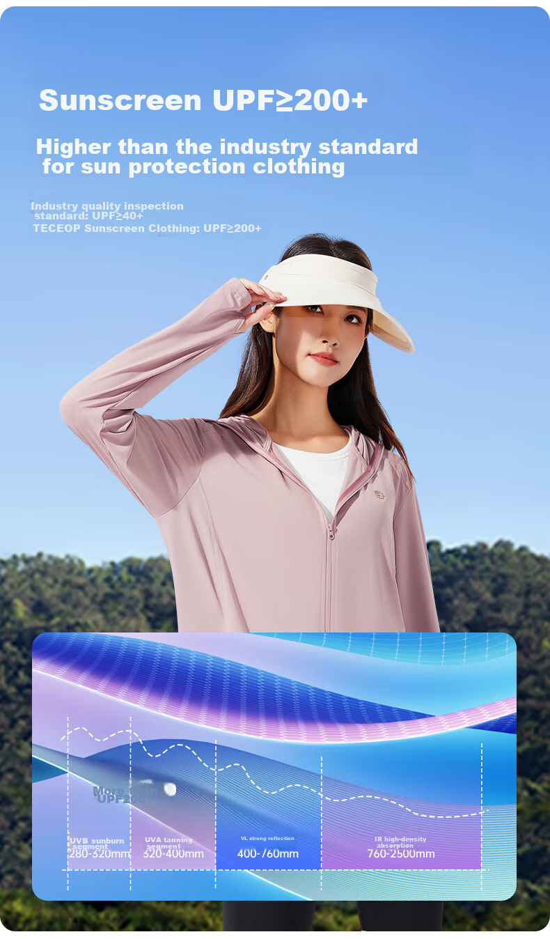 TECTOP Cooling UV Protection Sunscreen Jacket for Women, Breathable Outdoor Wear for Summer, 2422132FS Women's Style in Light Pink, Size M 5