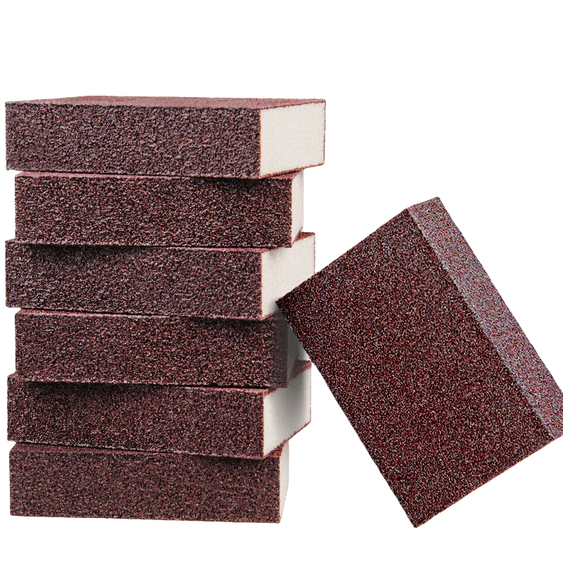 MENGTING Abrasive Sponge 10*7cm, Pack of 5, Magic Eraser Scouring Pad, Dishwashing Sponge, Rust Removal Sandpaper Block, Degreasing Pot Brush
