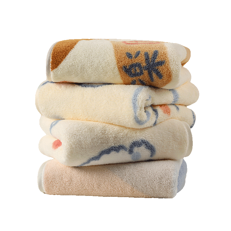 Grace Towels, 4 Pieces, Class A Soft Snowflake Fleece, for Face Washing And Bathing, Large Towels, Quick-Drying, for Home Use, Absorbent, Thick Face Towels for Men And Wome