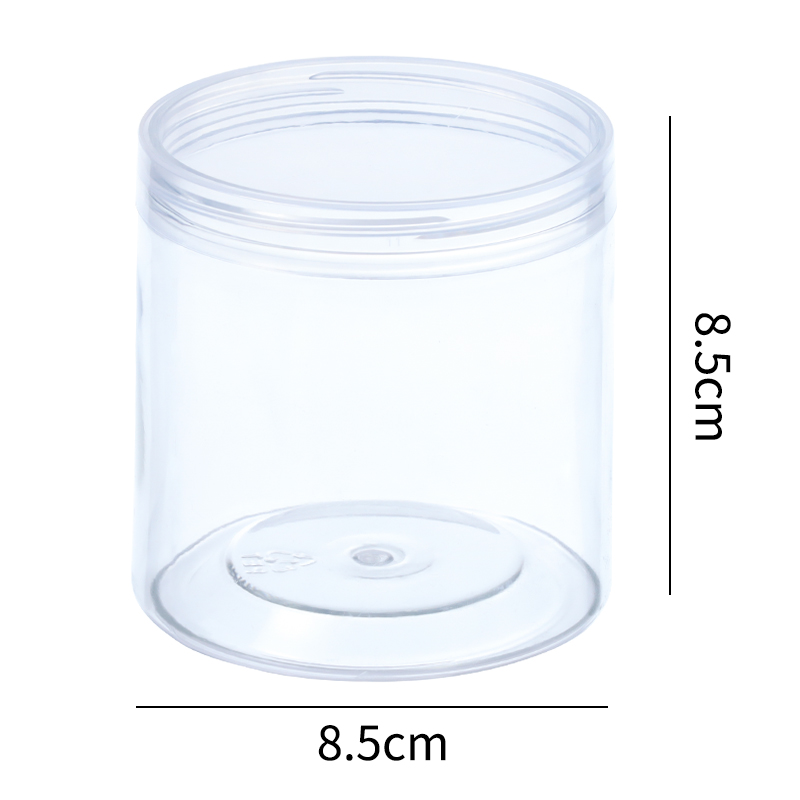 BJ Biscuit Cake Box, Transparent Cookie Packaging Box, Food Sealed Jar, Storage Container, Round Shape, Pack of 6, for Camping