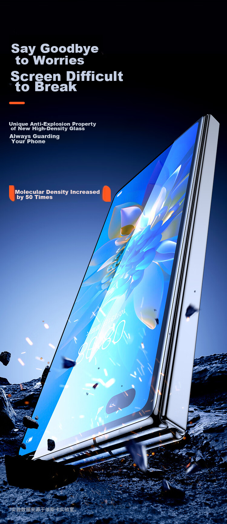 Yisika Tempered Glass Screen Protector for Huawei Mate X2 Collector's Edition Foldable Phone, 5G Protective Film, Anti-Scratch, Wear-Resistant, Low Fingerprint, HD Gaming Full-Screen Film JM830 7