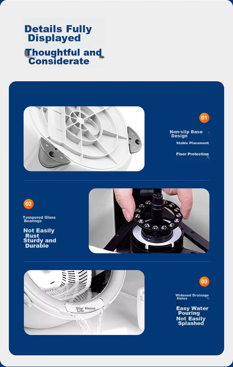 BAOJIAJIE [Yang Mi's Choice] Rotating Mop, 2 Cloths Included, Single Bucket with Dual Drives, No-Hand Wet And Dry Use 15