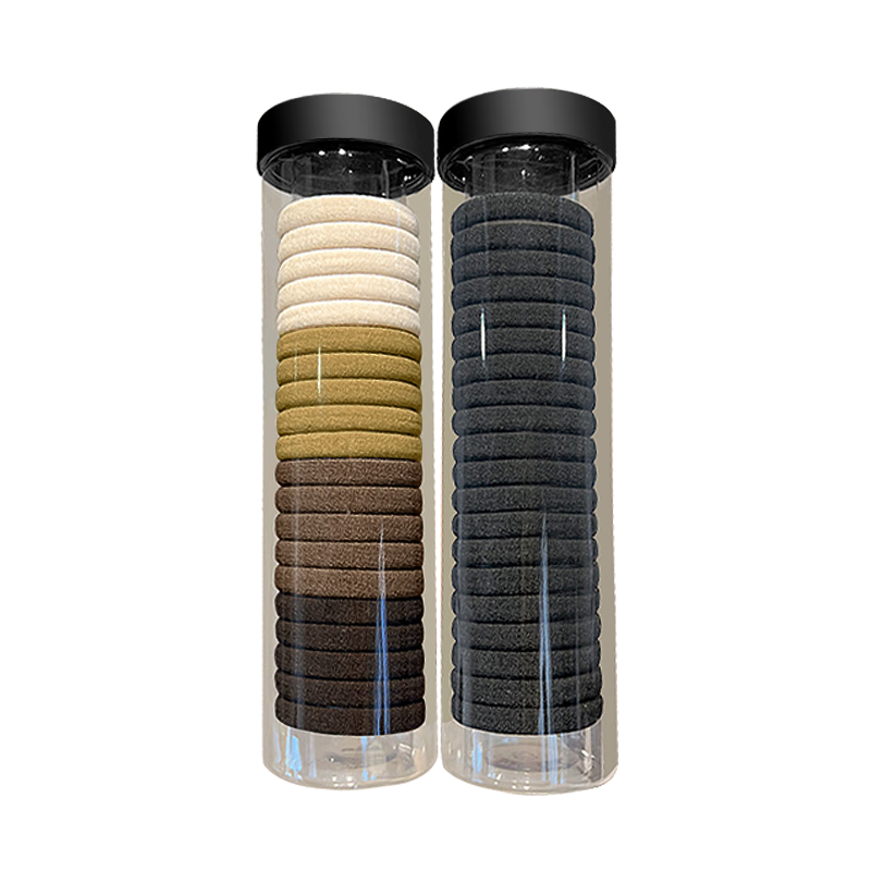 UPLUS Seamless Hair Ties, Milk Coffee Color, 40 Pieces, High Elasticity Nylon Rubber Bands for Ponytails And Hair Ties