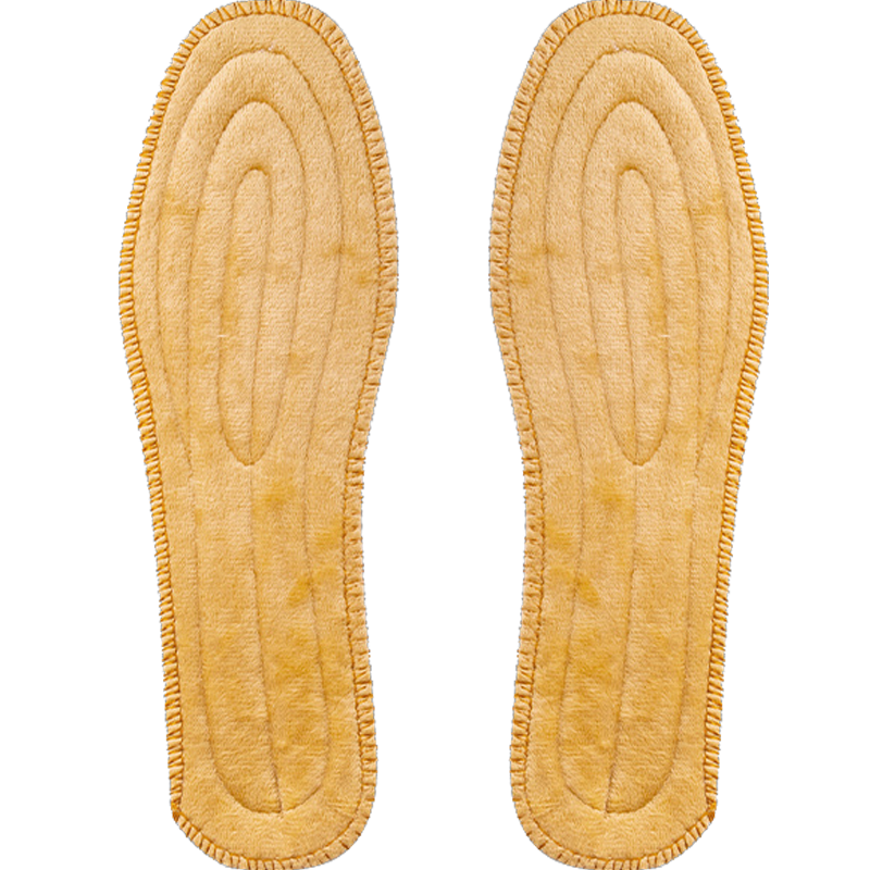 FOOTOPPO Wool Felt Insoles for Men, Winter Wool Warm Shoe Inserts, Sweat-Absorbing Breathable Insoles for Men And Women, Furry Shoe Inserts for Winter