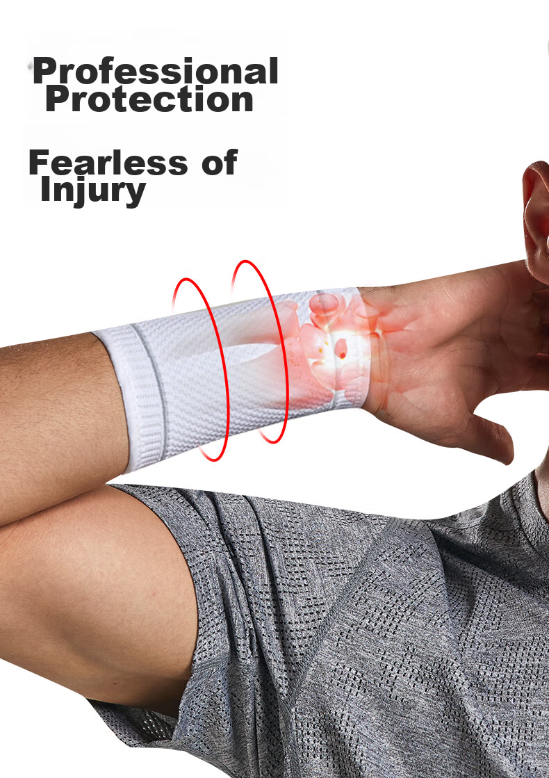 NAILEKESI N Sports Wrist Support for Tendonitis, TFCC Injury Prevention, Men And Women Basketball Badminton Protective Sleeve, Sweat-Absorbing Compression Fixation Brace 2