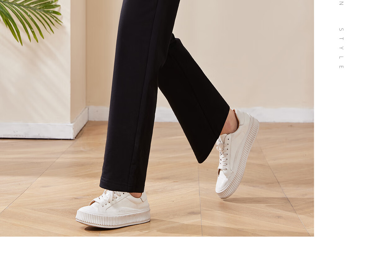 Chushen Women's Casual Pants, Student Sweatpants, Solid Color High-Waist Straight-Leg Trousers, Simple Sweatpants, Long Pants S13KR1034 12