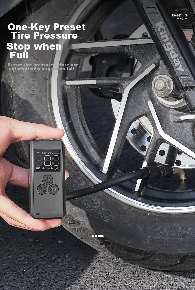 WestBiking Electric Air Pump Inflator for Bicycles And Electric Bikes, Universal Equipment 7