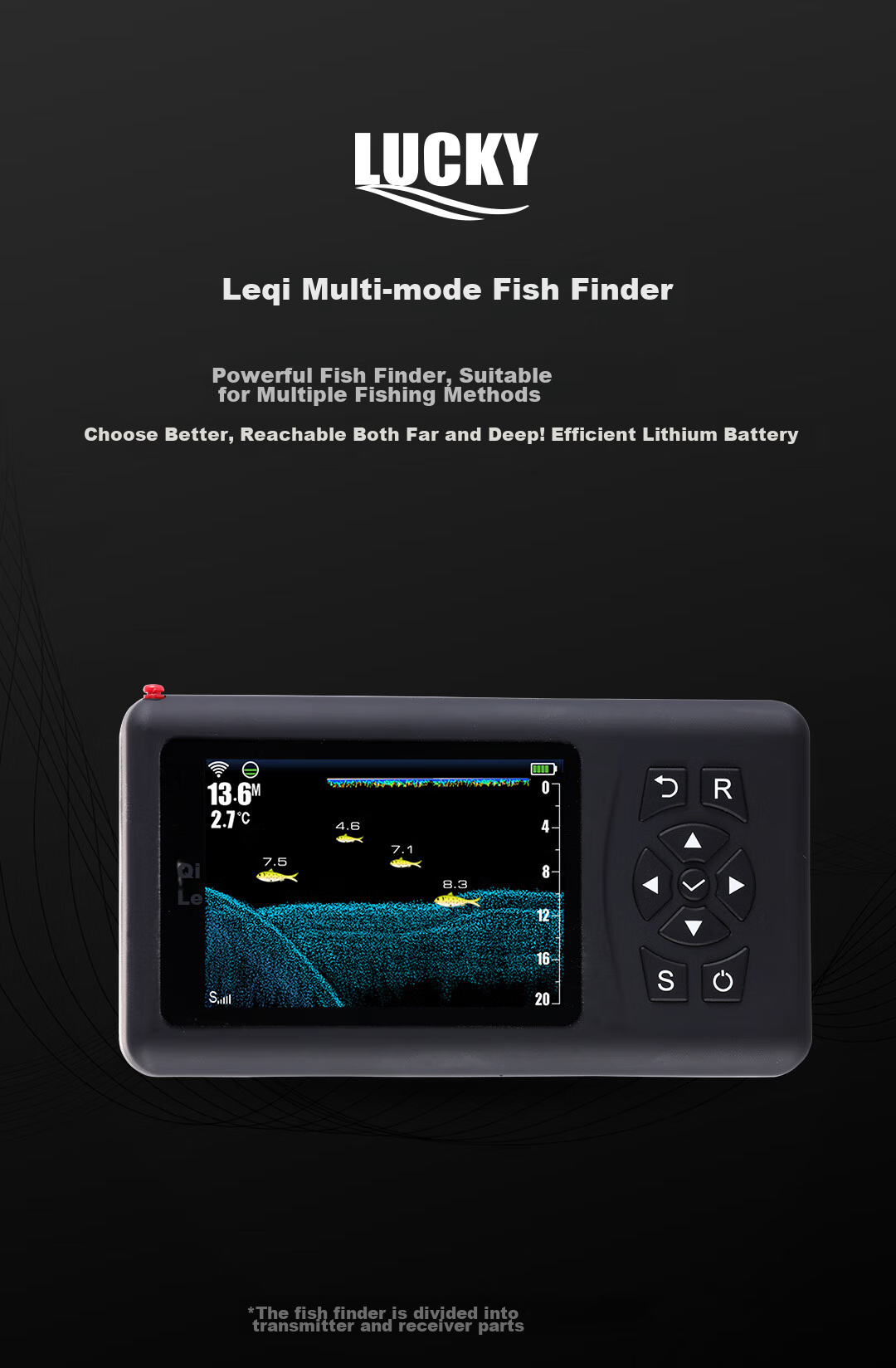 Leqi Wireless Sonar Fish Finder, Ultrasonic Detection, Large Color Screen, Fishing Device, Fishing Tackle Supplies 4
