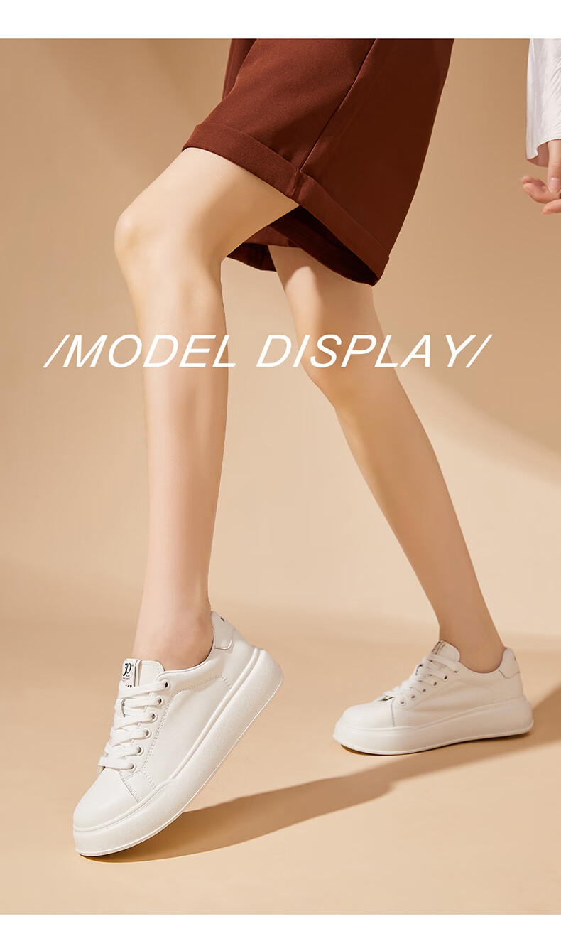 St&Sat Women's Classic Versatile Height-Increasing Thick-Soled Lightweight Soft-Bottom Casual Sneakers SS33112497 White 38 12