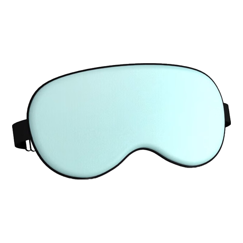 Delipow Children's Silk Eye Mask for Students, Sleep Light Blocking Mulberry Silk Comfortable Breathable Adjustable Light Blue for Boys And Girls
