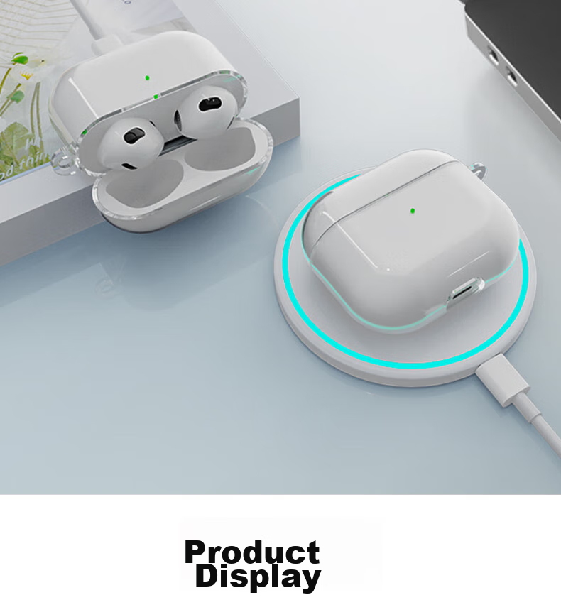 ESCASE AirPods Pro 2nd Generation Protective Case, AirPods Pro 2 Protective Case, Apple Wireless Bluetooth Earphones Shockproof Dustproof Silicone Transparent, Bare Phone Aesthetic Pendant Small Airplane 12