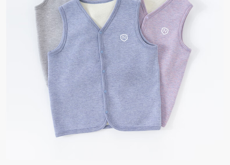NUBIWU Children's Vest, Boys' Inner Wear Warm Waistcoat, New Fleece-Lined Girls' Autumn And Winter Style Vest, Boys' Spring And Autumn Sleeveless Jacket 16