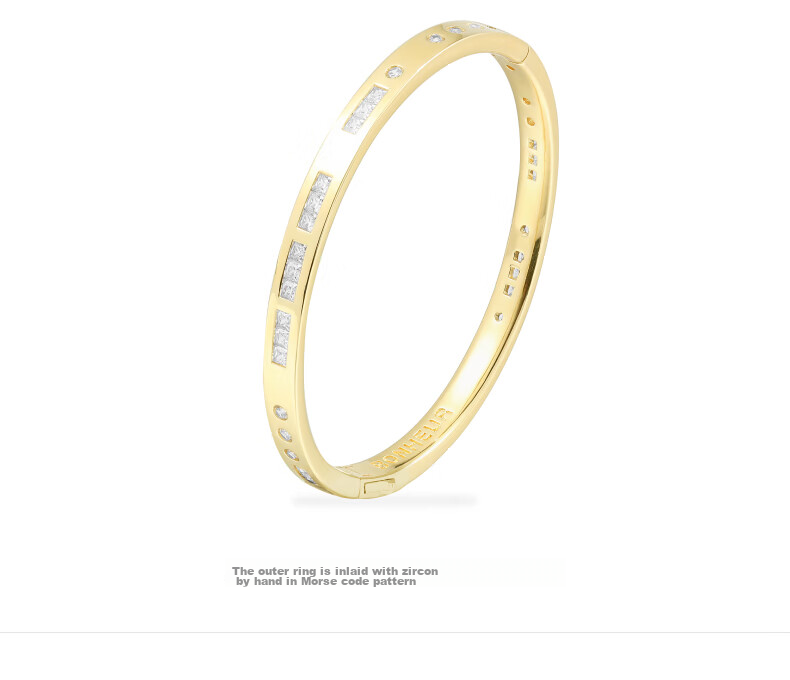 APM Monaco BONHEUR Morse Code Bracelet, Birthday Gift for Girlfriend, Wife, Or Boyfriend 2