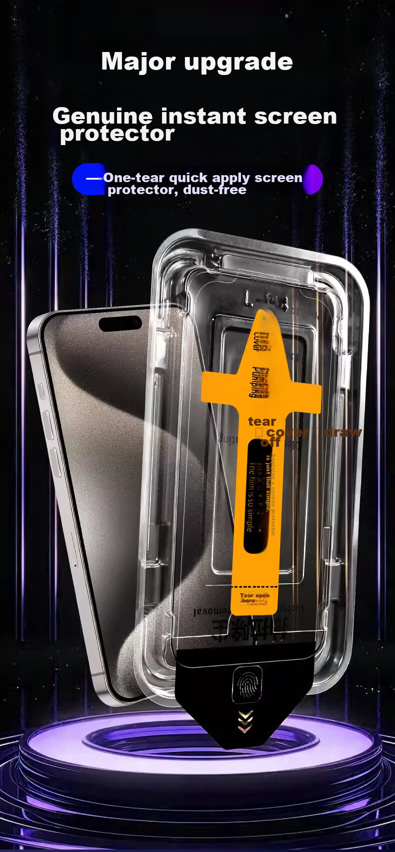 HotFire Tempered Glass Screen Protector for Apple X/S/11Pro, Full Coverage High Definition Anti-Fingerprint Dust-Free Quick Installation Box Protective Film for IPhone X/S/11Pro 1