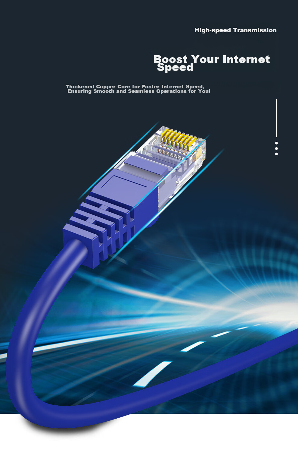 MAXCENT CAT6 Gigabit Unshielded Twisted Pair Ethernet Cable, Broadband Connection Wire, Engineering And Home Installation Finished Network Patch Cord, 0.5 Meter MC6-05F 3