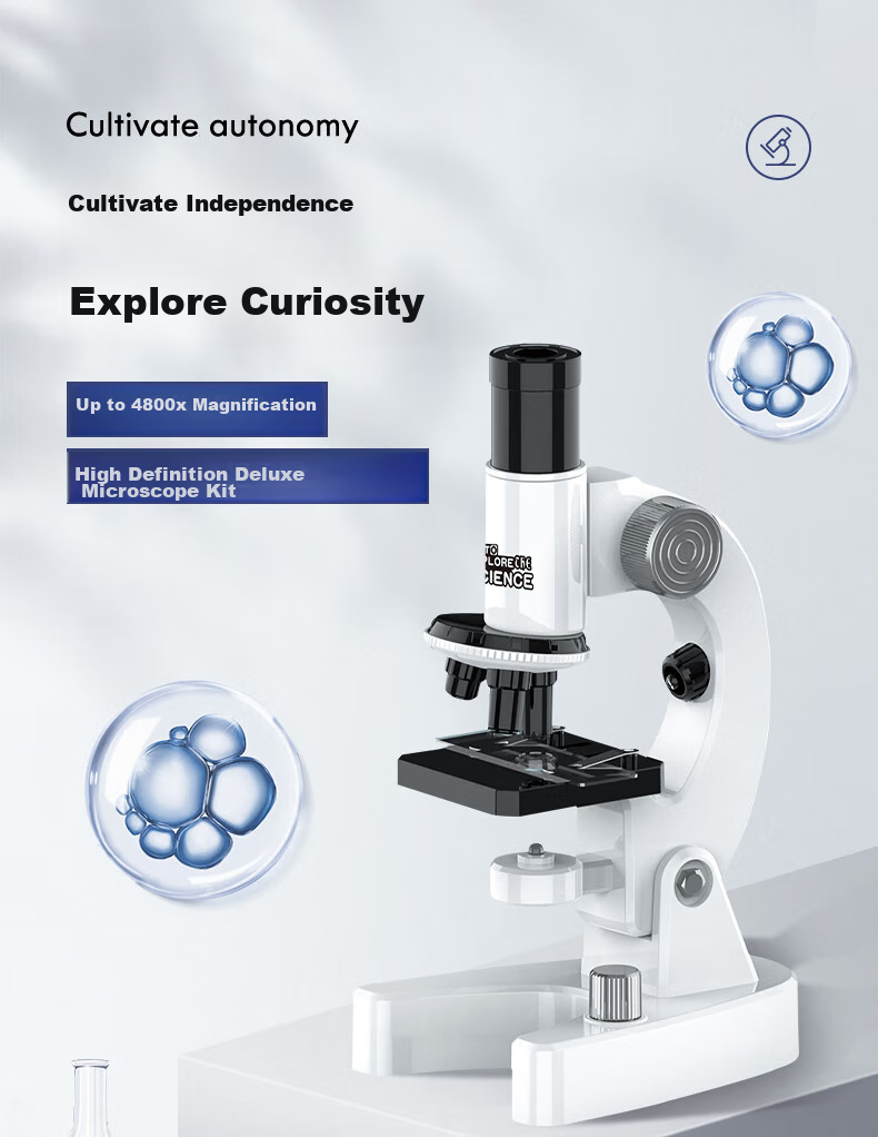 Toylezhi Microscope Children's Educational Science Experiment Toy for Elementary and Middle School Students Ages 3-12 Boys Birthday Gift 1