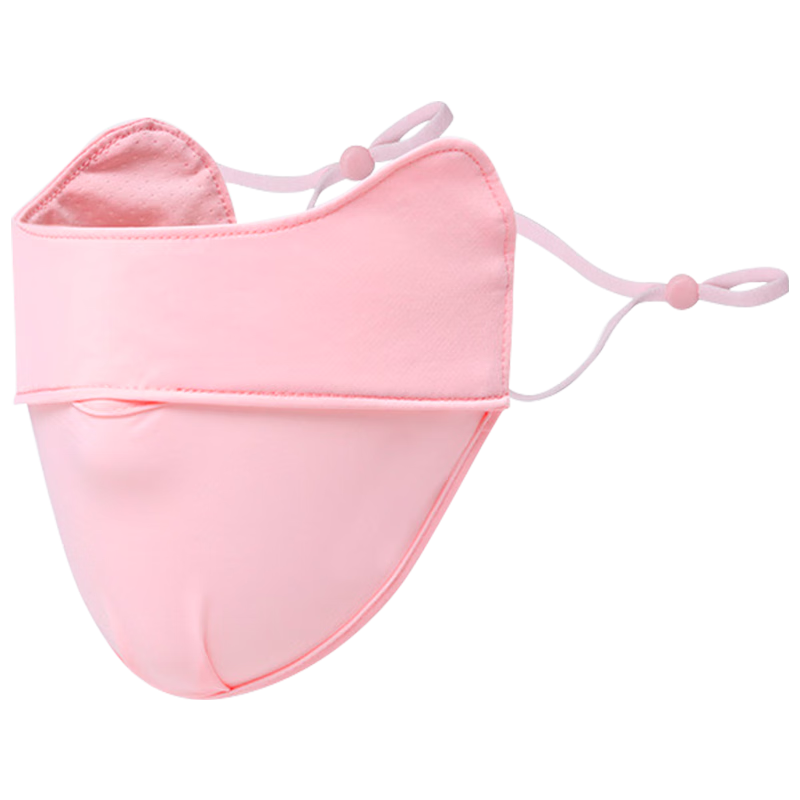 JOYTOUR Sun Protection Face Mask, UV Protection Mask, Ice Silk Thin Breathable Open Sun Mask, Face Shield Mask, Pink
