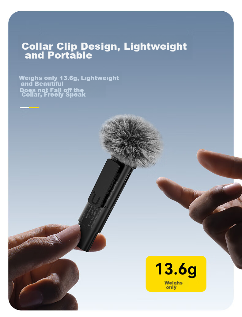 Ulanzi WM-10 Wireless Lavalier Microphone (Lighting Version) One-To Vlog Interview Outdoor Interview Live Streaming Mobile Direct Plug-In Microphone 7