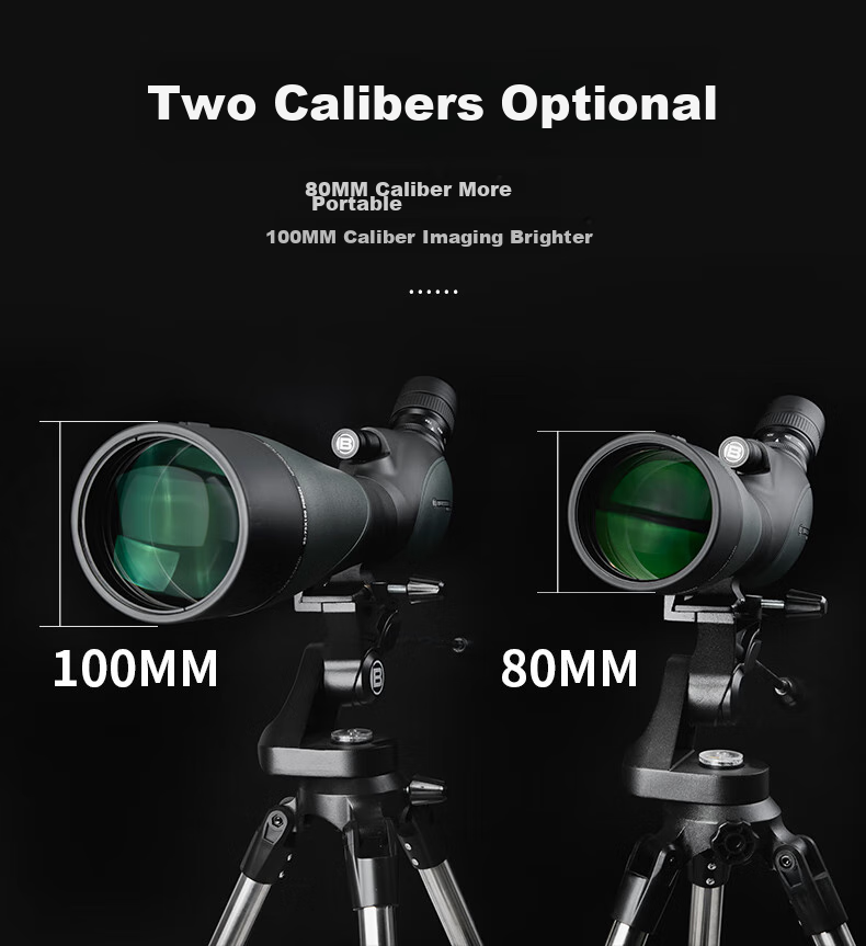 Bresser Zhengtu 25-75x Large Aperture Monocular High Magnification High-Definition Low-Light Night Vision Birdwatching Telescope, Professional Grade Waterproof Telescope 7