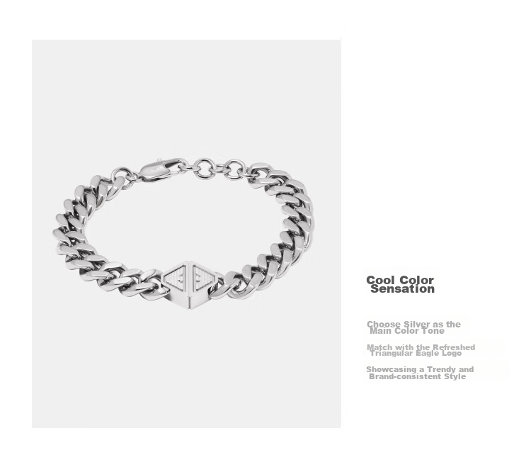 EMPORIO ARMANI Men's Bracelet with Eagle Logo, Fashionable Birthday Gift for Boyfriend EGS3132040 4