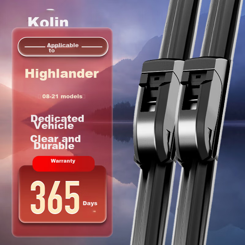 Aolin Boneless Wiper Blade for GAC Toyota Highlander [2008-2021 Models], Original Size Windshield Wiper, Grade A Rubber Strip