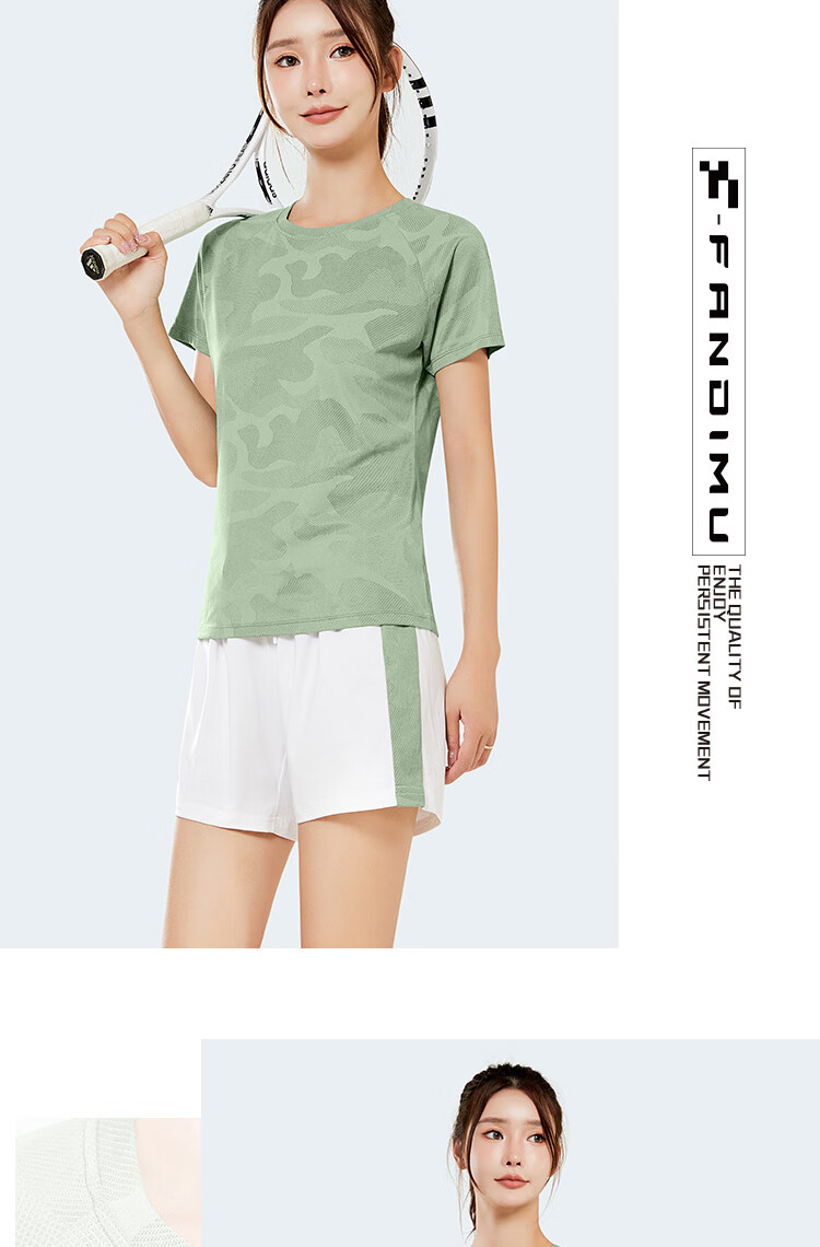 Fandimu Badminton Outfit for Women, Sports Running Yoga Tennis Fitness Wear, Breathable Comfortable Outdoor Training Hiking 12