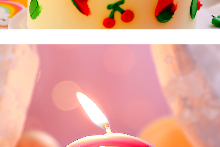Yanyi Birthday Candles Party Cake Decoration Scene Setup Kids Cartoon Creative Colorful Insert Card Set 17