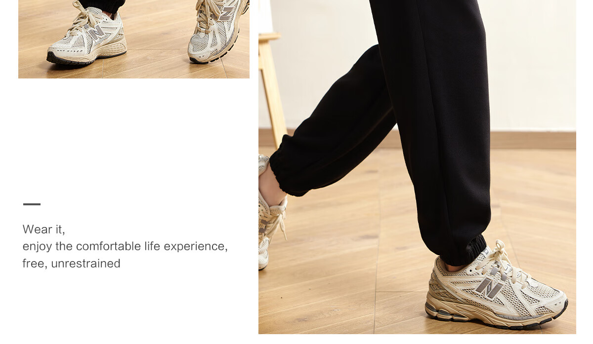 Halo Queen Women's Casual Pants, Spring And Autumn Side Striped Contrasting Color, Drawstring Elastic Waist, Summer Loose-Fitting Sweatpants, New Product H143R1011 33