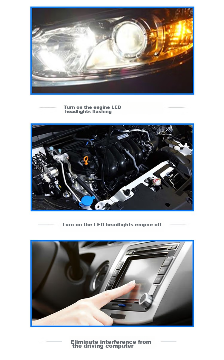 SAST Car LED Headlight Decoder Filter Strobe Fault Detector, Automotive Accessory Filter Decoder H7 3