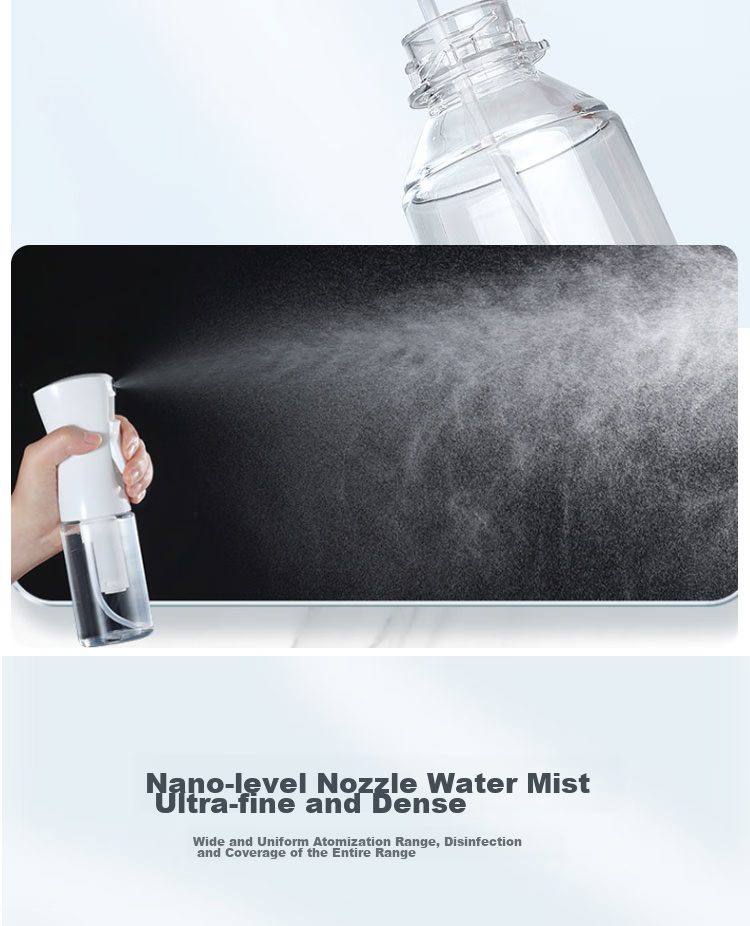 Cigeman High-Pressure Spray Bottle [200ml White Transparent], Fine Mist Spray Bottle for Makeup, Hydration, And Disinfectio 7