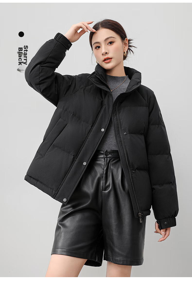 Yalu Short down Jacket for Women, 2026 New Fashion Stand Collar Petite Thick Warm Puffer Coat Autumn Winter Outerwear 21
