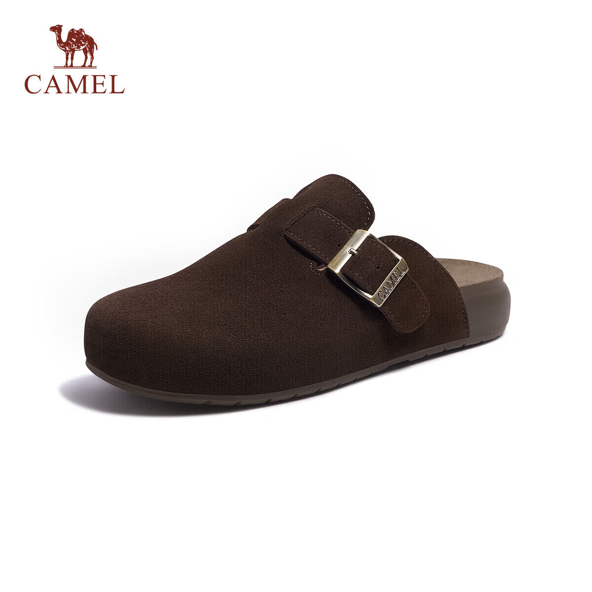 CAMEL Casual Half-Slip Birkenstock Style Comfortable Loafers L26S700001 Coffee Color (Upgraded Half-Slip) Size 40