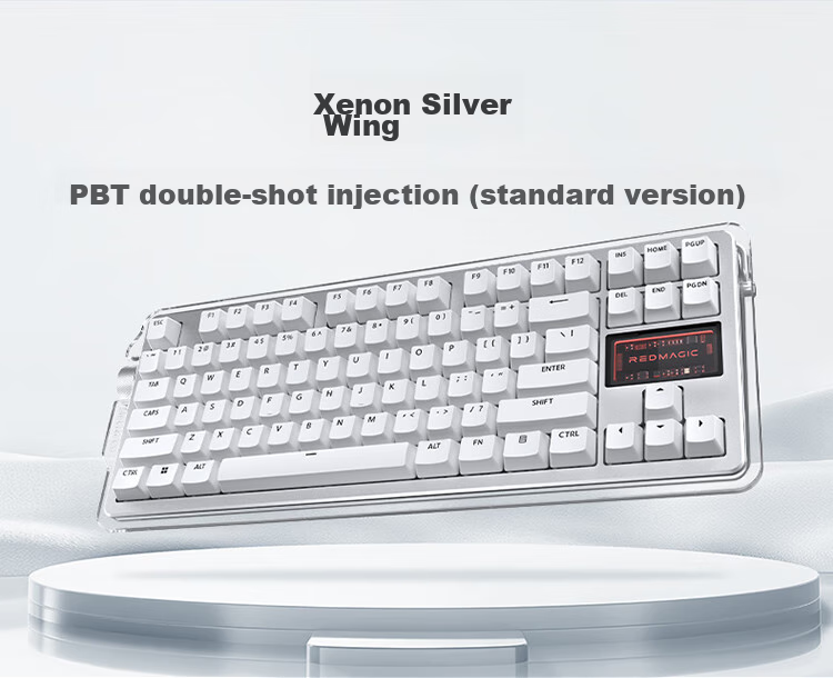 Nubiyahongmo Ice Domain Mechanical Keyboard, Tri-Mode Bluetooth/wireless Keyboard, 84 Keys, 8K Polling Rate, Gaming Keyboard, Low Latency, TTC Ice Switches, Hot-Swappable Transparent Keyboard 2